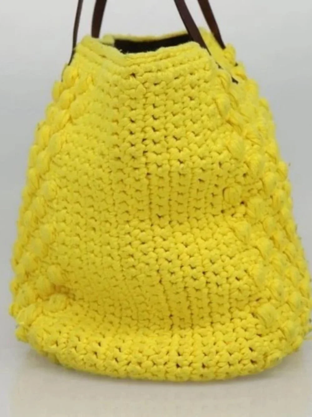 FENDI Shoulder Bag Wool Yellow Auth BD1221 - Picture 4 of 16